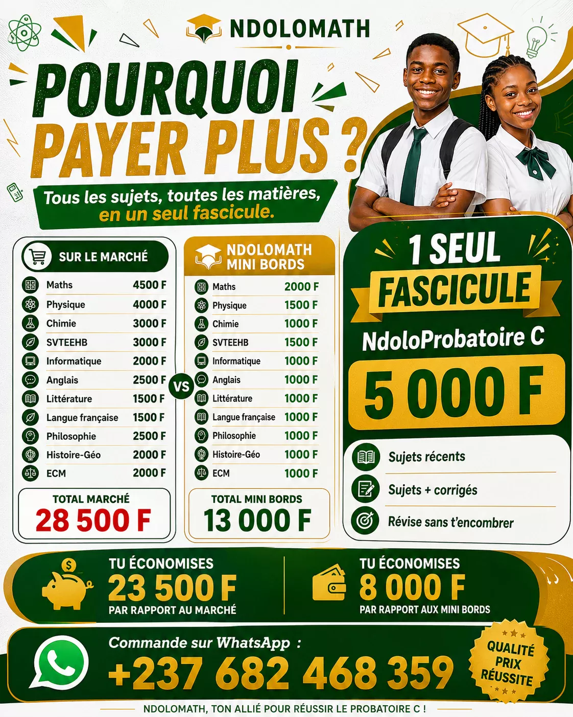 NdoloProbatoire C - Tout le Probatoire C à petit prix