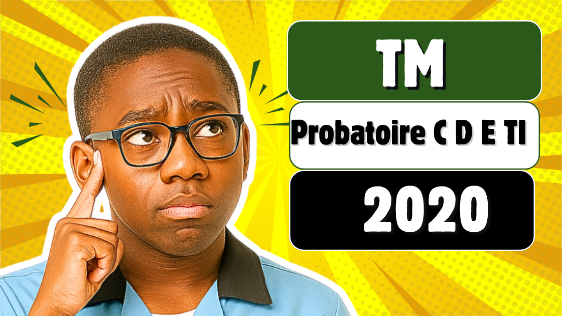 Épreuve de travail manuel au Probatoire C, D, E et TI 2020