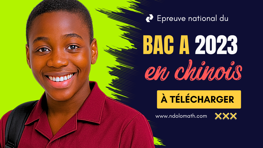 Épreuve chinois BAC A 2023