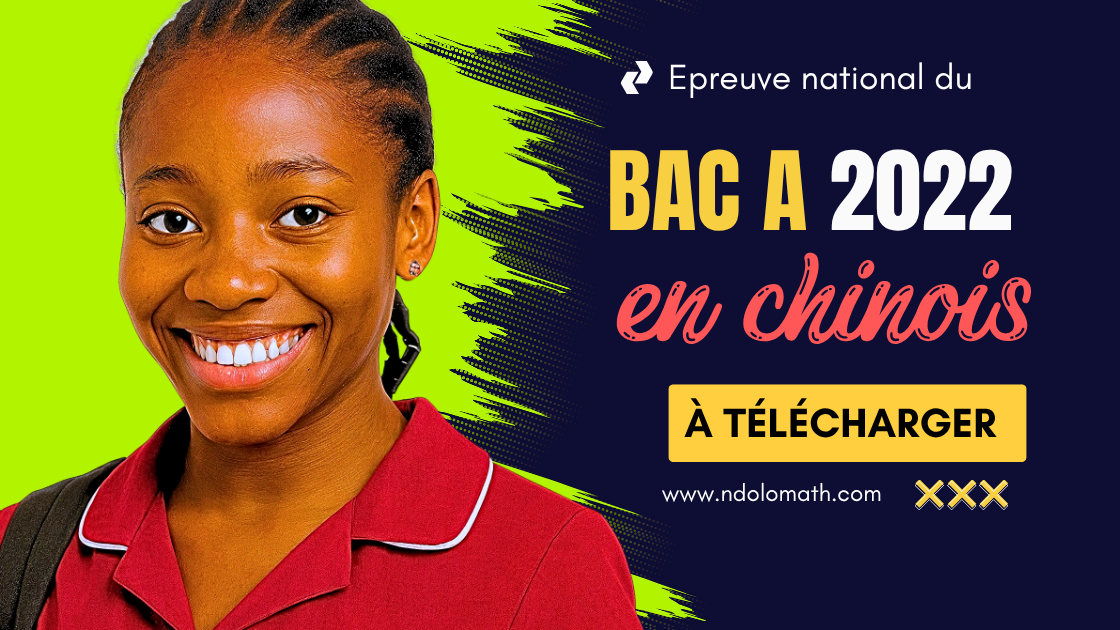 Épreuve chinois BAC A 2022