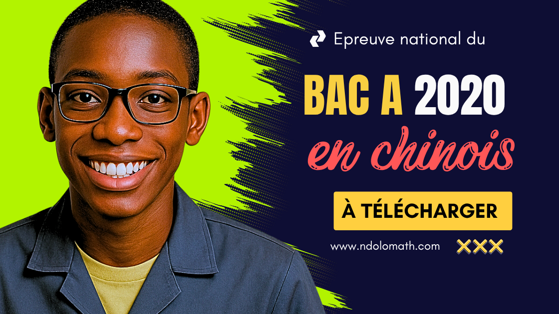 Épreuve chinois BAC A 2020