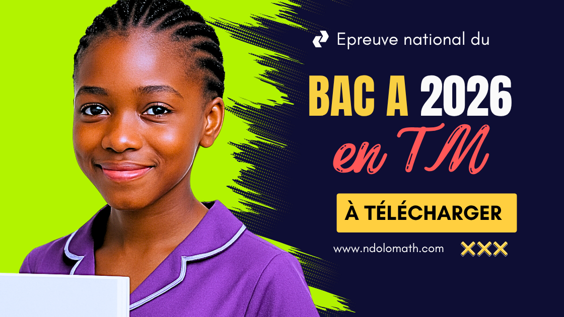 Épreuve de travail manuel BAC A 2026