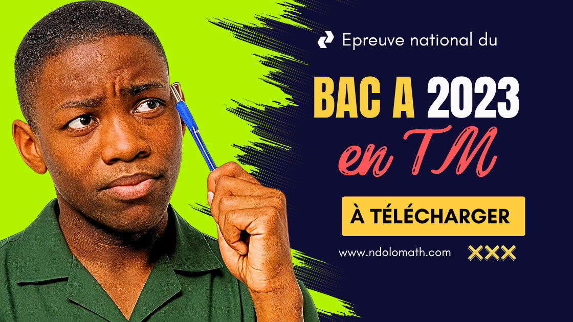 Épreuve de travail manuel BAC A 2023