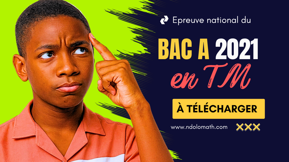 Épreuve de travail manuel BAC A 2021