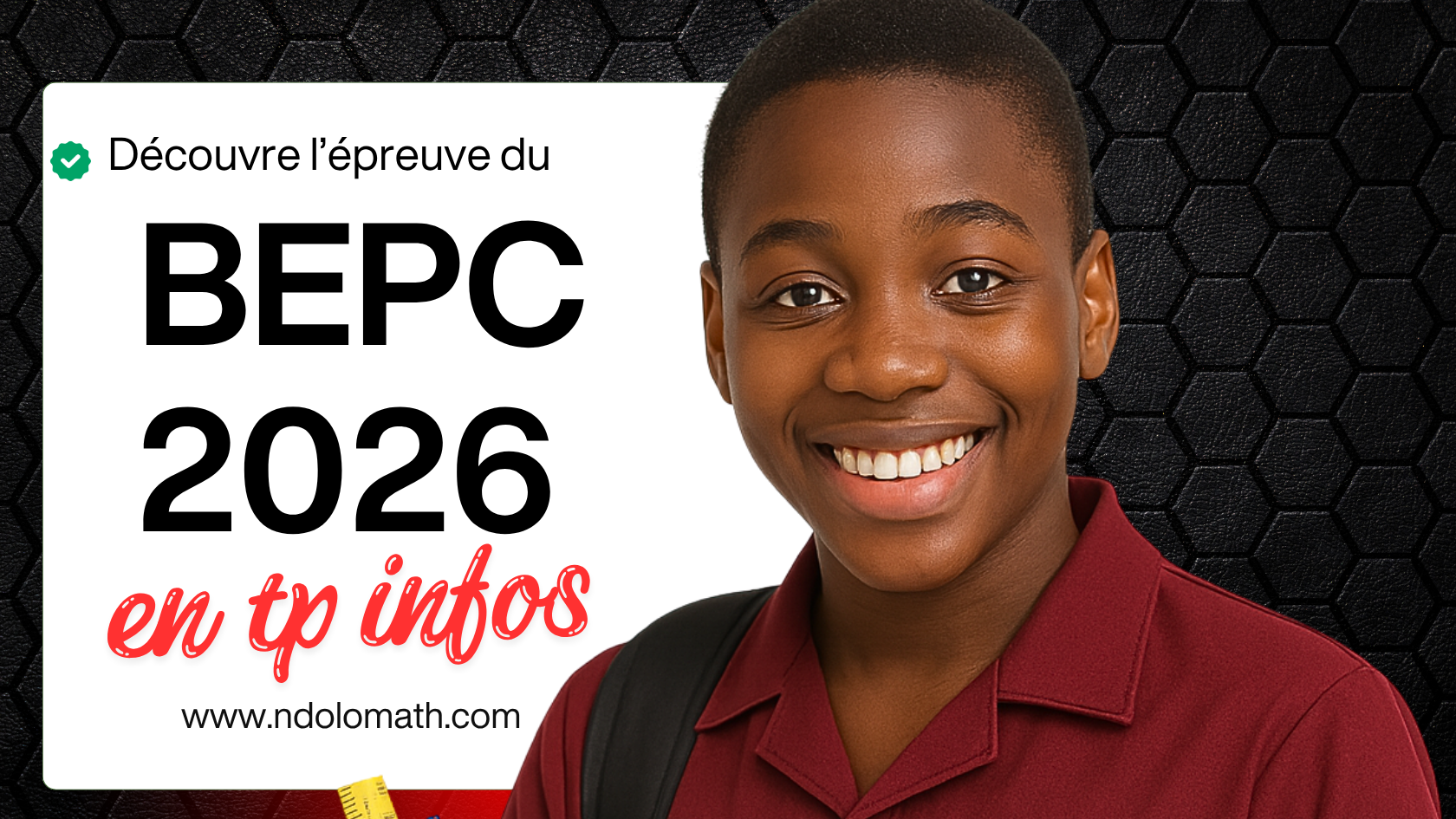 Épreuve pratique facultative d’Informatique au BEPC 2026