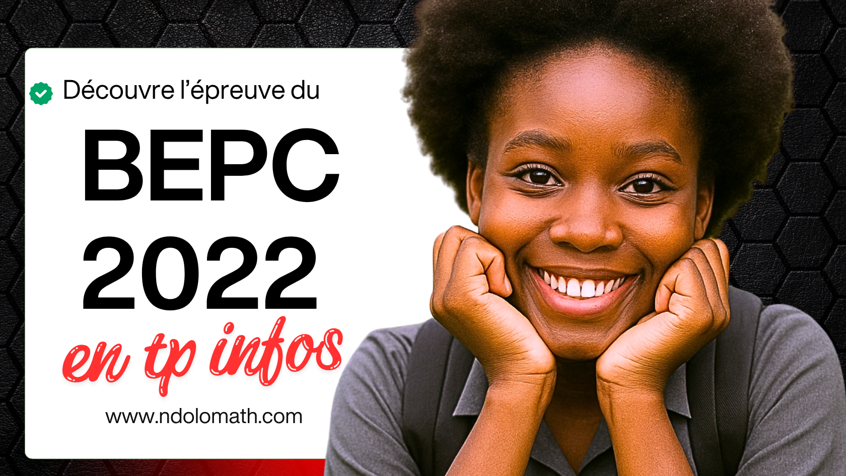 Épreuve pratique facultative d’Informatique au BEPC 2022