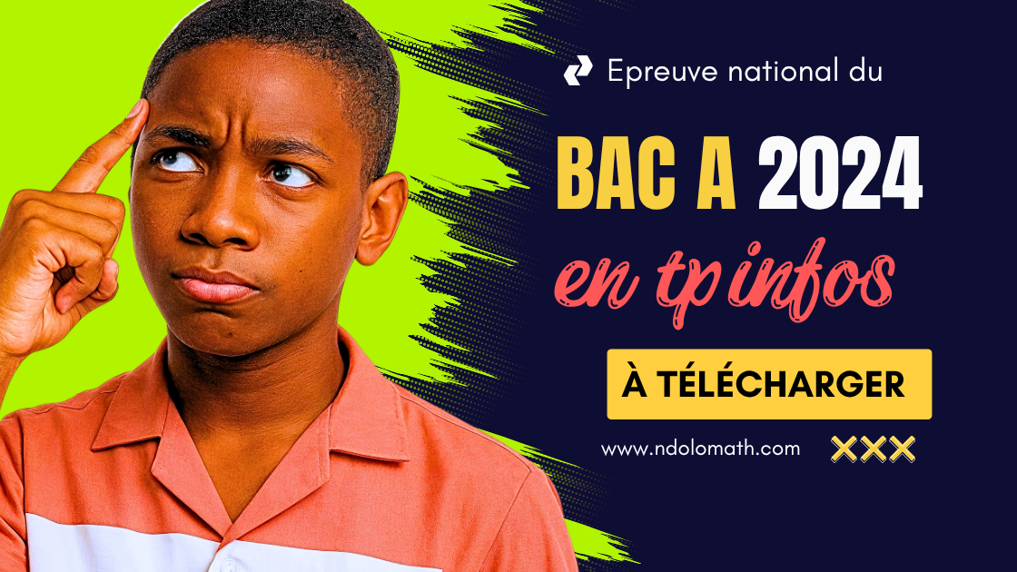 Épreuve pratique facultative d’Informatique au BAC A 2024