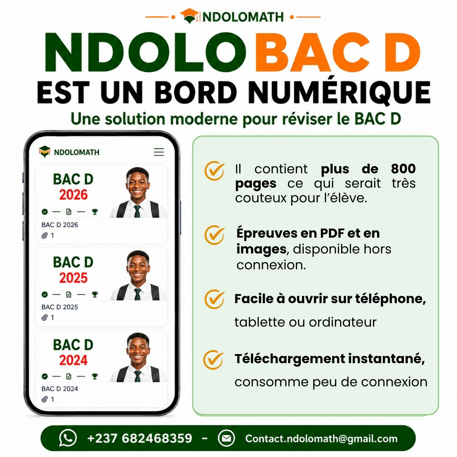 Avantages du produit NdoloBAC D