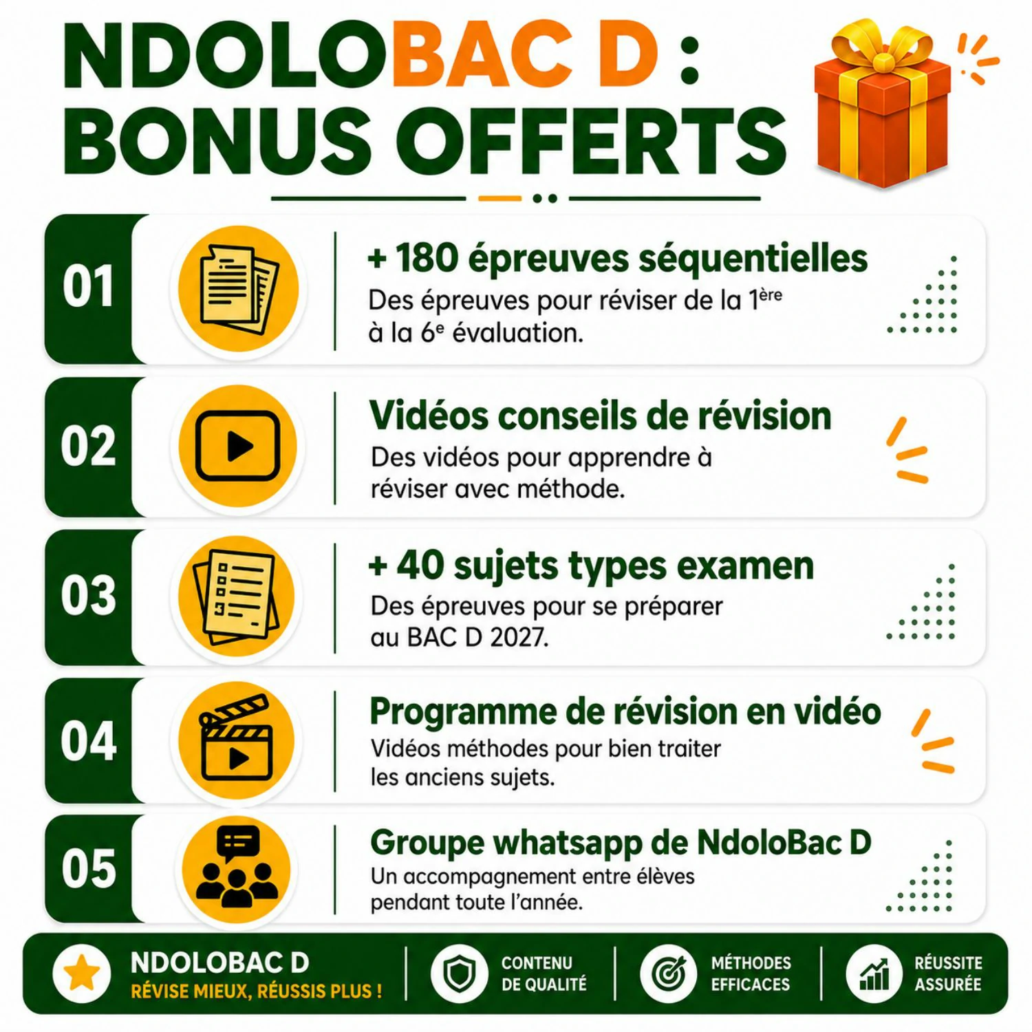 Contenu du produit NdoloBAC D