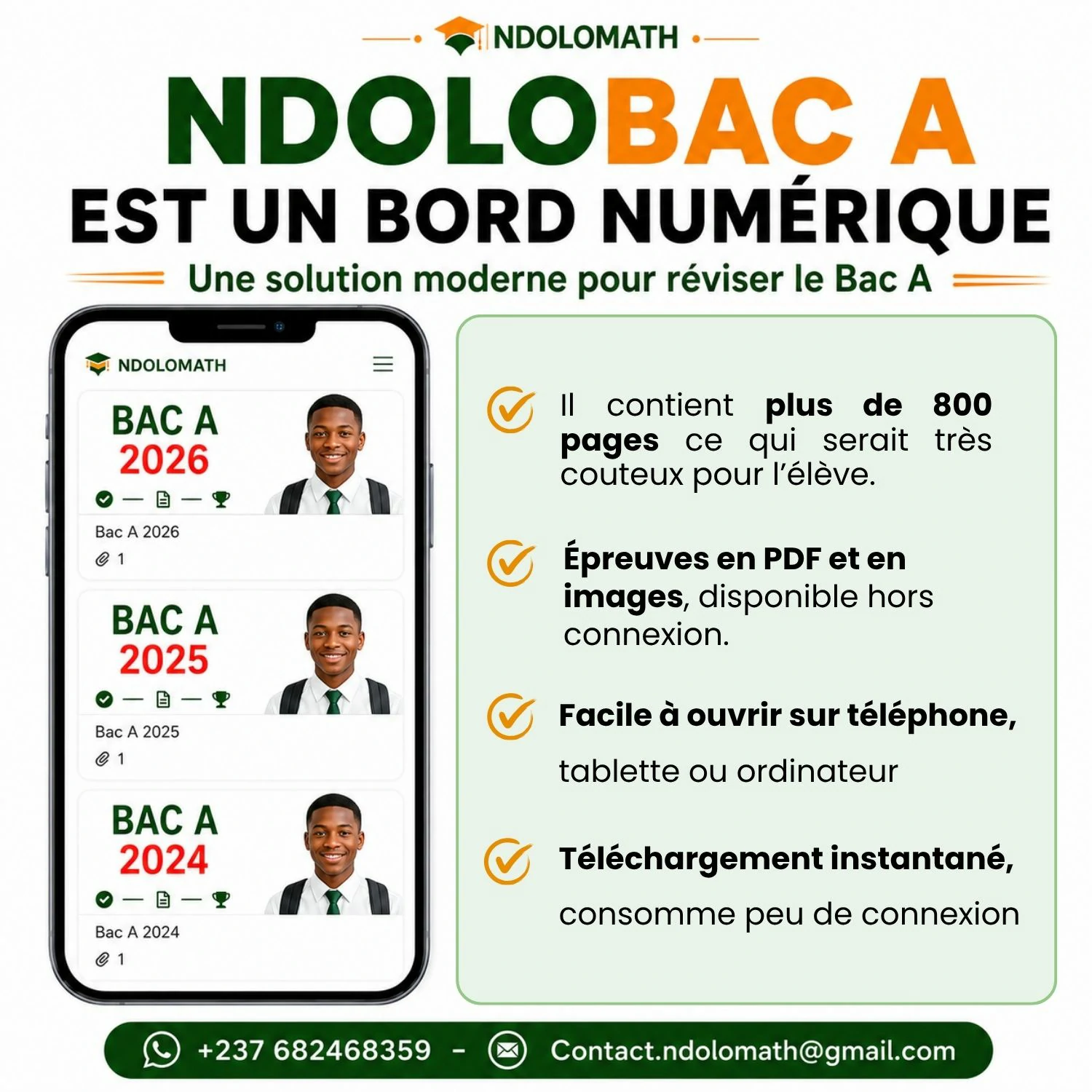 Avantages du produit NdoloBAC A