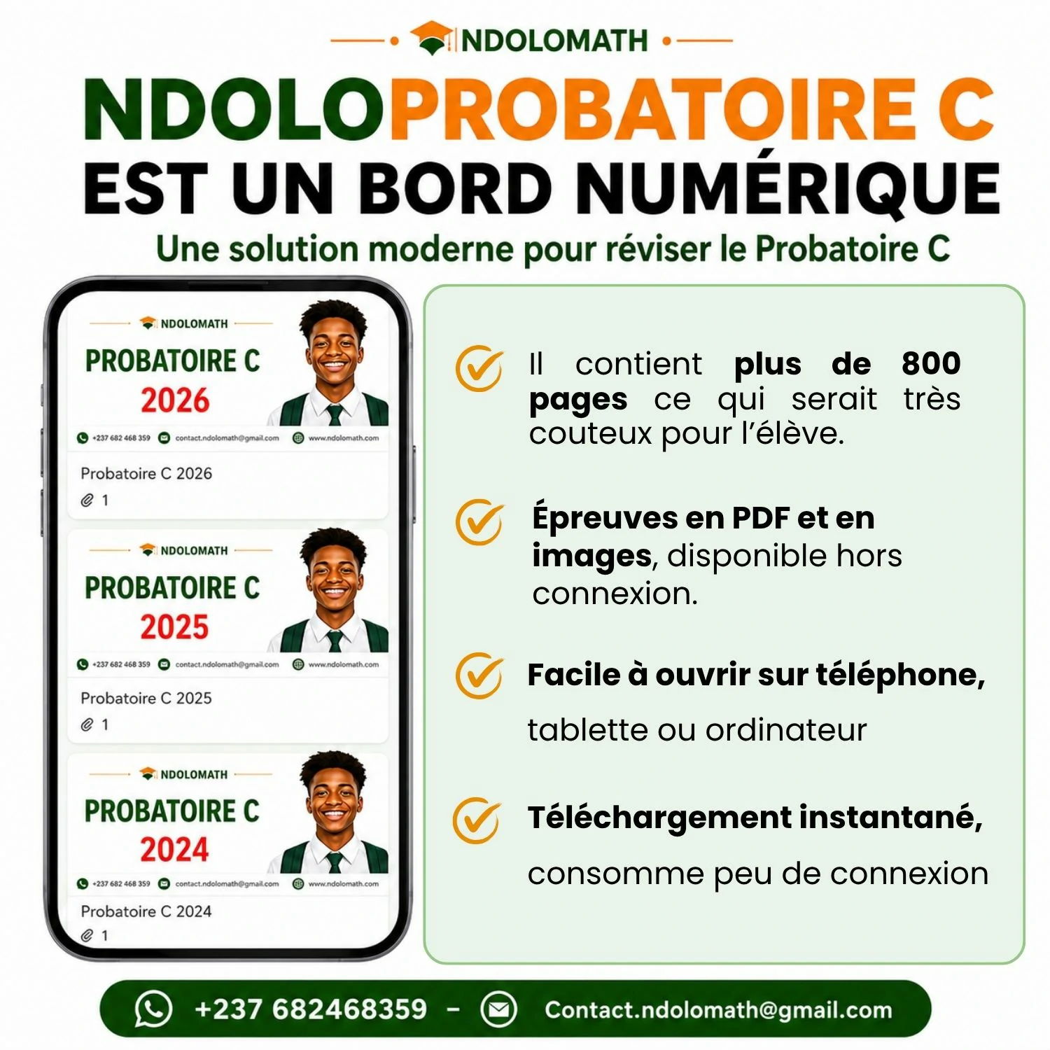 Avantages du produit NdoloProbatoire C
