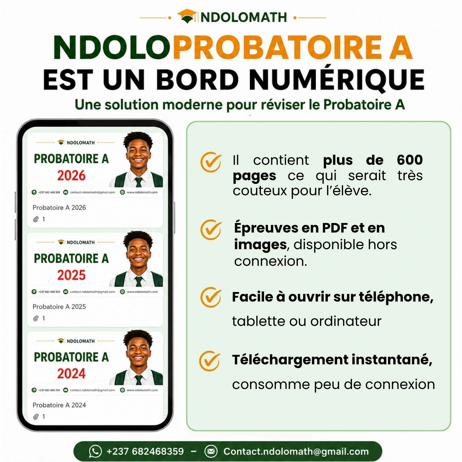 Avantages du produit NdoloProbatoire A