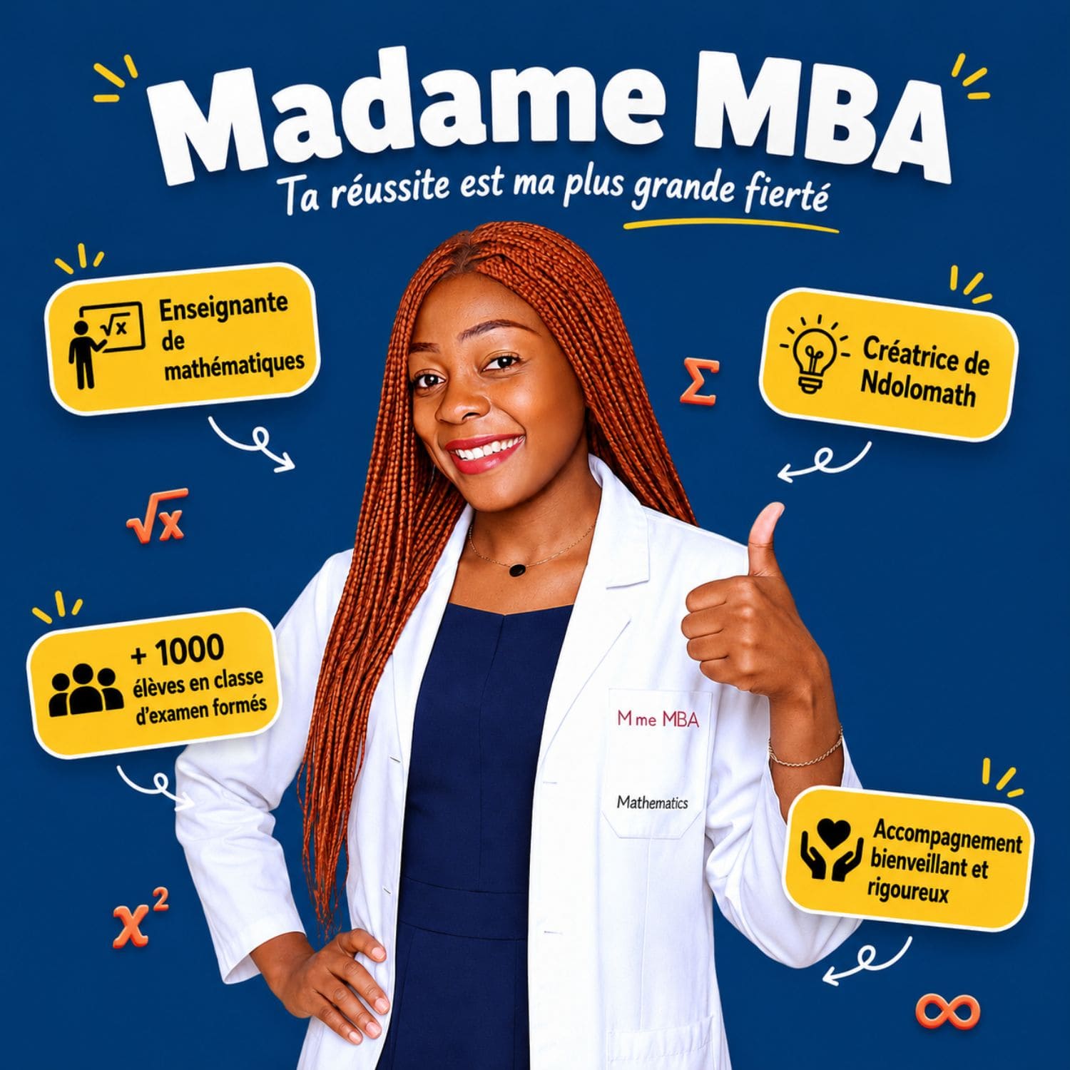 Madame Mba, fondatrice de Ndolomath
