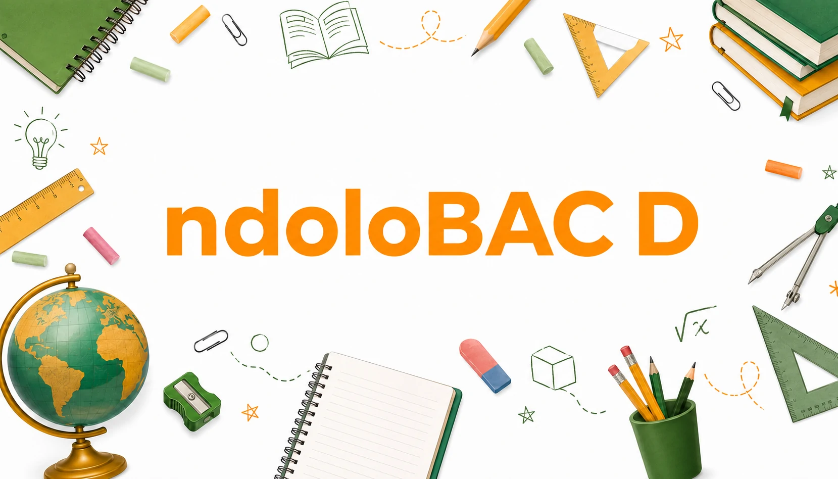 NdoloBAC D, pack complet pour préparer le BAC D avec sujets corrigés, PDF, images et bonus de révision