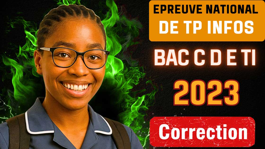 Correction de l’épreuve pratique facultative d’informatique au Bac C D E 2023